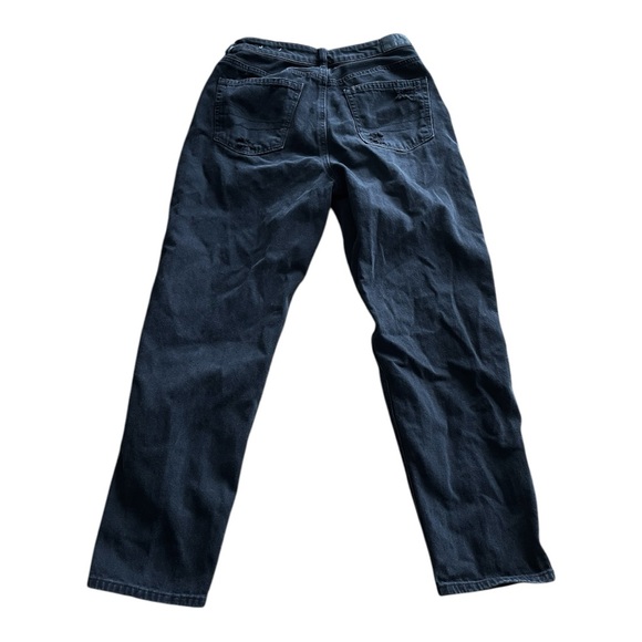 American Eagle Ripped Mom Straight Black Jeans - Picture 4 of 8